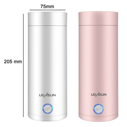 UGASUN Travel Portable Mini Electric Heated Water Cup, Color: EU Plug (Withe)-garmade.com