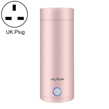 UGASUN Travel Portable Mini Electric Heated Water Cup, Color: UK Plug (Pink)-garmade.com