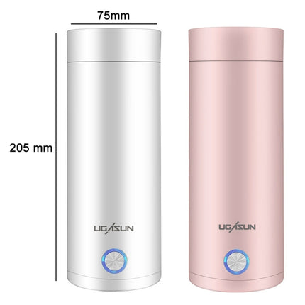 UGASUN Travel Portable Mini Electric Heated Water Cup, Color: UK Plug (Pink)-garmade.com