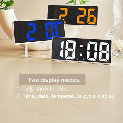 LED Bedside Alarm Clock Battery Plug-In Dual-Purpose Clock(Orange)-garmade.com