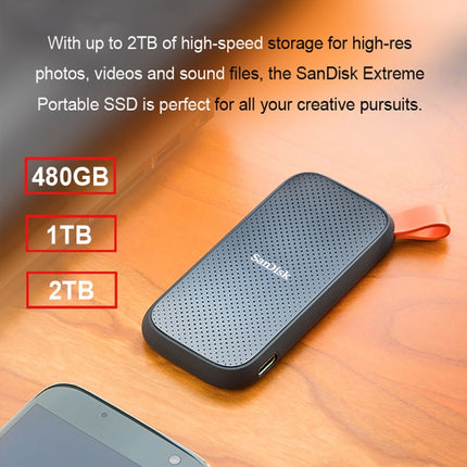 SanDisk E30 High Speed Compact USB3.2 Mobile SSD Solid State Drive, Capacity: 480GB-garmade.com