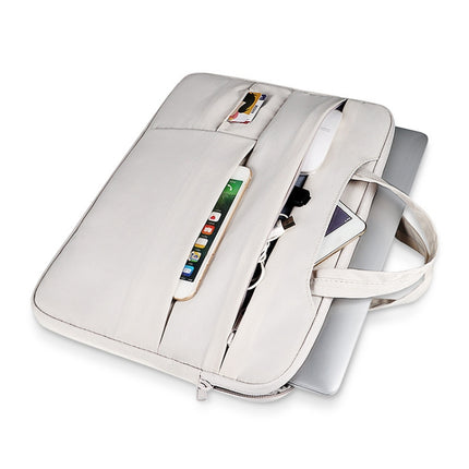 ND05SDZ Waterproof Wearable Laptop Bag, Size: 15.6 inches(Creamy-white)-garmade.com