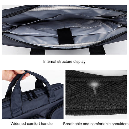 DJ02 Large Capacity Waterproof Laptop Bag, Size: 14.1-15.4 inches(Mysterious Black)-garmade.com