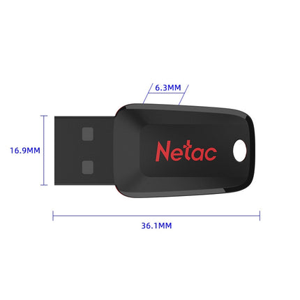 Netac U197 Office File High Speed USB Flash Drive, Capacity: 16GB(Black)-garmade.com