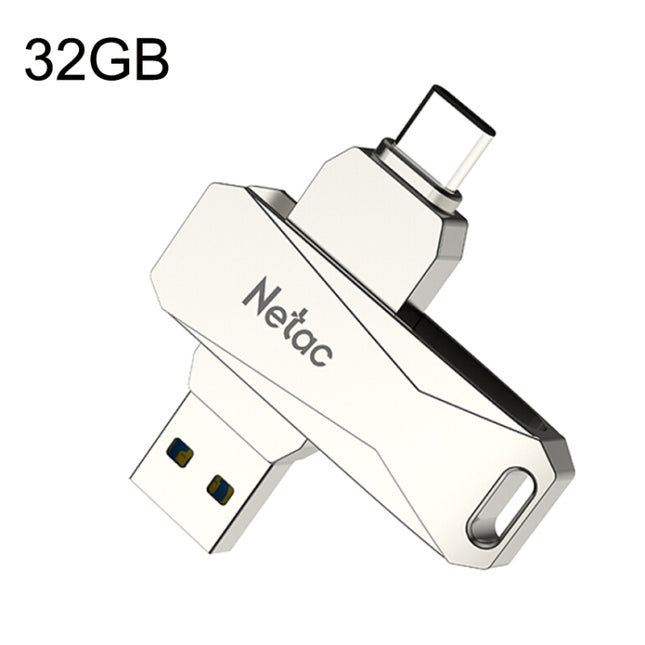 Netac U782C Type-C Dual Interface High-Speed Metal Computer USB Flash Drive, Capacity: 32GB-garmade.com