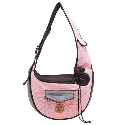 LOVOYAGER Diagonal Pet Backpack Small Dog And Cat Travel Bag, Style: Winter Pink-garmade.com