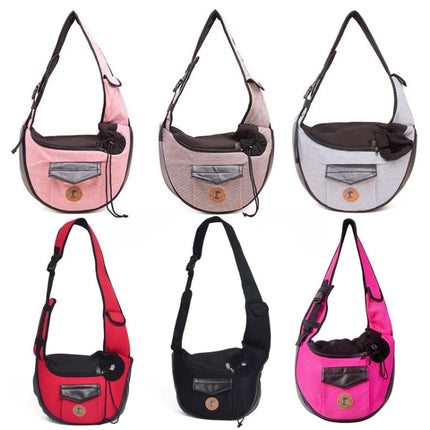 LOVOYAGER Diagonal Pet Backpack Small Dog And Cat Travel Bag, Style: Winter Pink-garmade.com