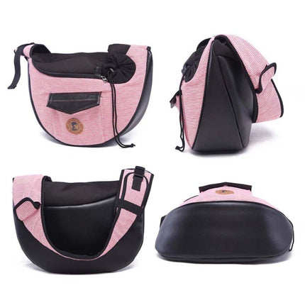 LOVOYAGER Diagonal Pet Backpack Small Dog And Cat Travel Bag, Style: Winter Coffee-garmade.com