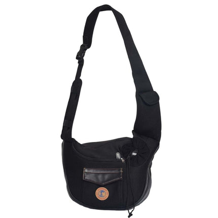 LOVOYAGER Diagonal Pet Backpack Small Dog And Cat Travel Bag, Style: Summer Mesh Black-garmade.com