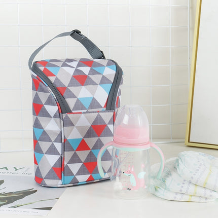 Travel Diaper Storage Bag Hang Baby Stroller Thermal Insulation Bottle Bag(Pure Black)-garmade.com