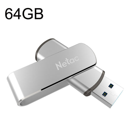Netac U388 High Speed USB3.0 Metal Rotating Car Computer U Disk, Capacity: 64GB-garmade.com