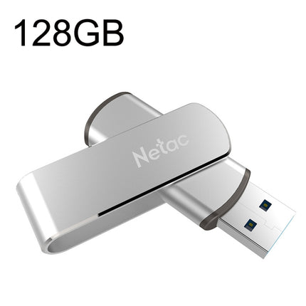 Netac U388 High Speed USB3.0 Metal Rotating Car Computer U Disk, Capacity: 128GB-garmade.com