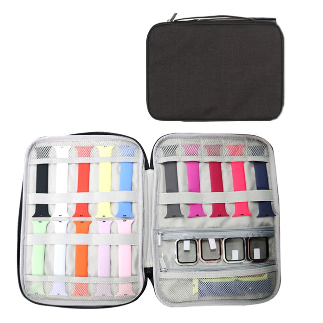 Long Strap Storage Bag With Handheld For Apple Watch, Color: Single Layer (Black)-garmade.com