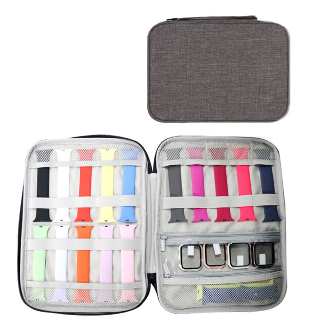 Long Strap Storage Bag With Handheld For Apple Watch, Color: Single Layer (Gray)-garmade.com