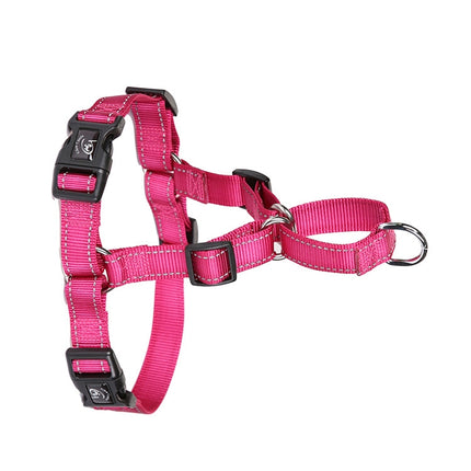 Glow Castle Pet Reflective Nylon Prevent Running Wild Chest Strap, Size: S(Rose Red)-garmade.com