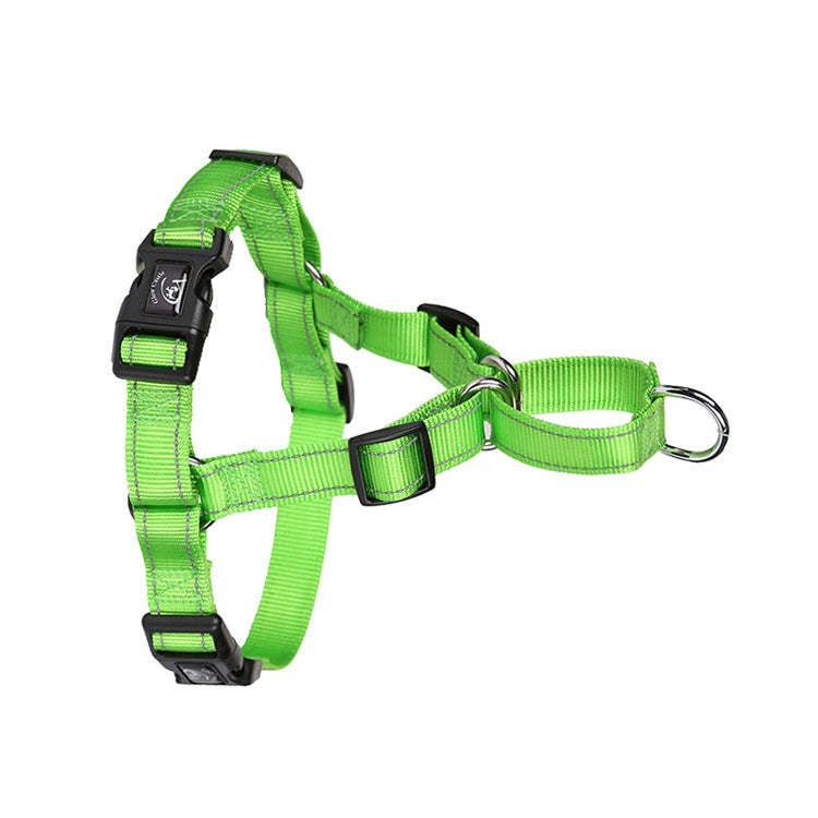 Glow Castle Pet Reflective Nylon Prevent Running Wild Chest Strap, Size: XL(Grass Green)-garmade.com