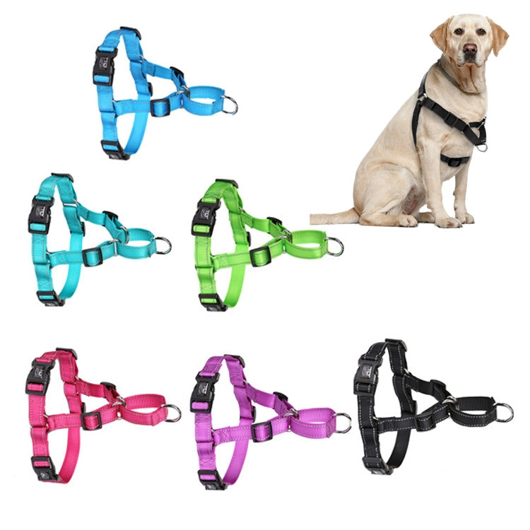 Glow Castle Pet Reflective Nylon Prevent Running Wild Chest Strap, Size: XL(Grass Green)-garmade.com