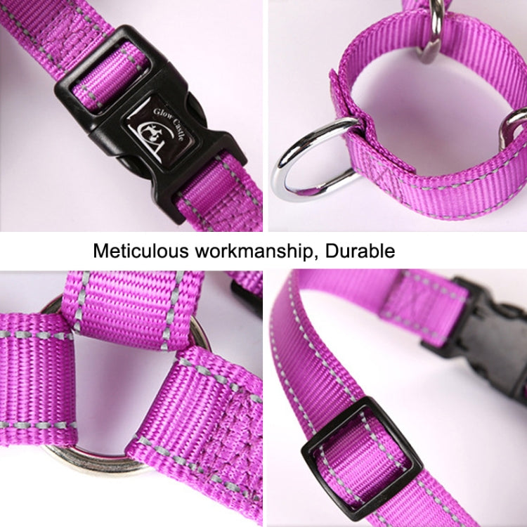 Glow Castle Pet Reflective Nylon Prevent Running Wild Chest Strap, Size: XL(Grass Green)-garmade.com