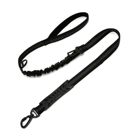 Elastic Reflective Car Dual-purpose Dog Leash(Black)-garmade.com