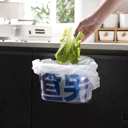 Wall-mounted Trash Can Storage Bucket Transparent Desktop Paper Basket Vase(Transparent)-garmade.com