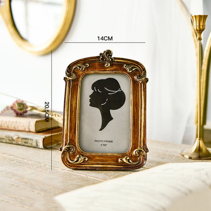 Retro Imitation Wood Home Decor Photo Frames, Spec: Square-6 inches-garmade.com