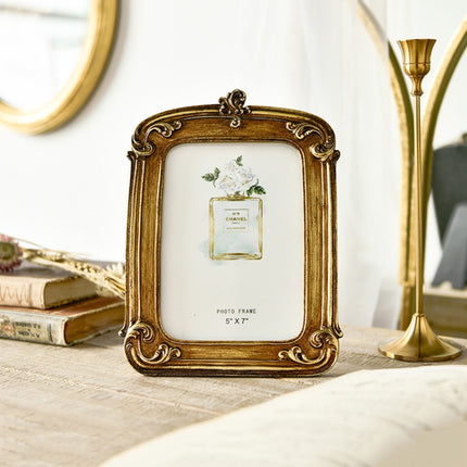 Retro Imitation Wood Home Decor Photo Frames, Spec: Square-7 inches-garmade.com