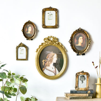 Retro Imitation Wood Home Decor Photo Frames, Spec: Square-7 inches-garmade.com