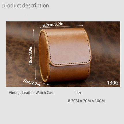 PU Leather Watch Protective Dustproof Display Box Portable Storage Box(Brown)-garmade.com