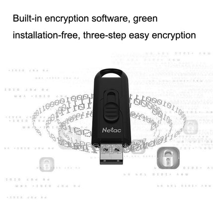 Netac U309 High Speed USB3.0 Push-Pull Encrypted USB Flash Drive, Capacity: 32GB-garmade.com