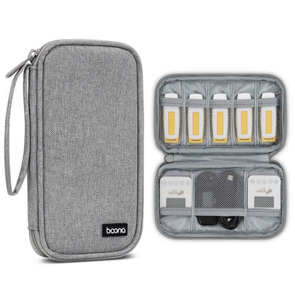 Baona BN-C004 Mini U Disk Headphone Data Cable Storage Bag, Color: Single Layer (Gray)-garmade.com