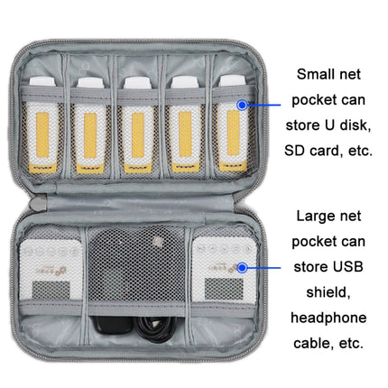 Baona BN-C004 Mini U Disk Headphone Data Cable Storage Bag, Color: Single Layer (Black)-garmade.com