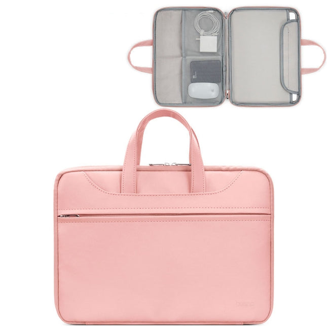 Baona BN-Q006 PU Leather Full Opening Laptop Handbag For 13/13.3 inches(Pink)-garmade.com