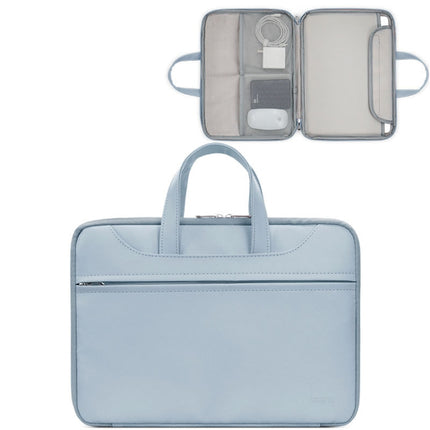 Baona BN-Q006 PU Leather Full Opening Laptop Handbag For 14 inches(Sky Blue)-garmade.com