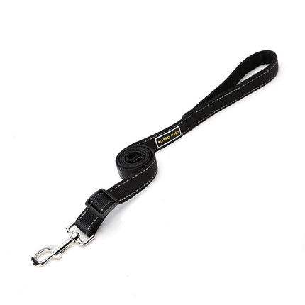Glow Castle Soft Handle Reflective Adjustable Length Dogs Traction Rope(Black)-garmade.com