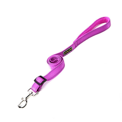 Glow Castle Soft Handle Reflective Adjustable Length Dogs Traction Rope(Purple)-garmade.com
