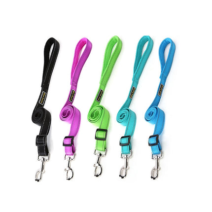 Glow Castle Soft Handle Reflective Adjustable Length Dogs Traction Rope(Green)-garmade.com
