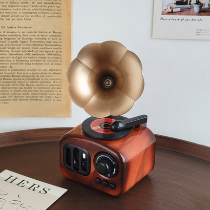 BJ1741 Mini Retro Gramophone Shaped Music Box(9.5x10x18cm)-garmade.com