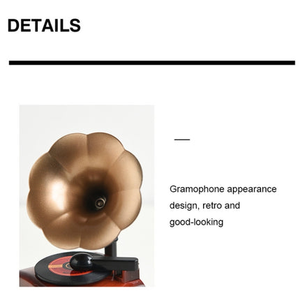 BJ1741 Mini Retro Gramophone Shaped Music Box(9.5x10x18cm)-garmade.com