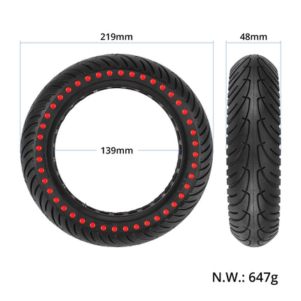 8.5 inch Color Dot Honeycomb Tire for Xiaomi Mijia M365/M365 Pro/1S(Red )-garmade.com