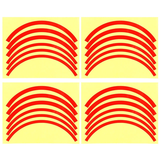 2 Sets Wheel Hub Protective Sticker For Scooter Bicycle Electric Vehicle(Red )-garmade.com