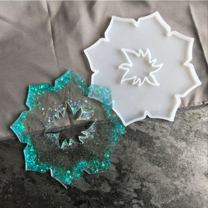 2 PCS Irregular Flower Coaster Epoxy Silicone Mold-garmade.com