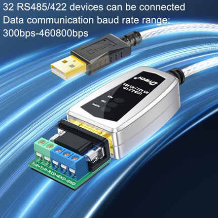 DTECH DT-5119 0.5m USB To RS485/422 Industrial Converter Serial Line Communication Adapter-garmade.com