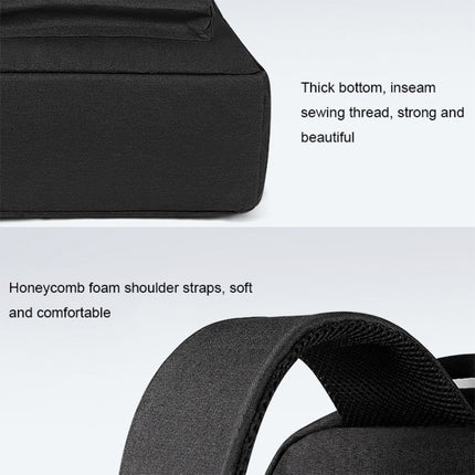 SJ15 Casual Waterproof Backpack with USB Charging Function(Grey)-garmade.com