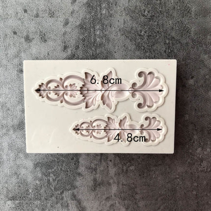 5 PCS Relief Fondant Cake Silicone Mold DIY Chocolate Mold,Style: D134-garmade.com