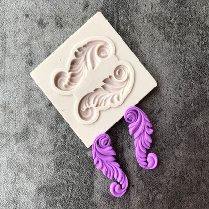 5 PCS Relief Fondant Cake Silicone Mold DIY Chocolate Mold,Style: D216-garmade.com