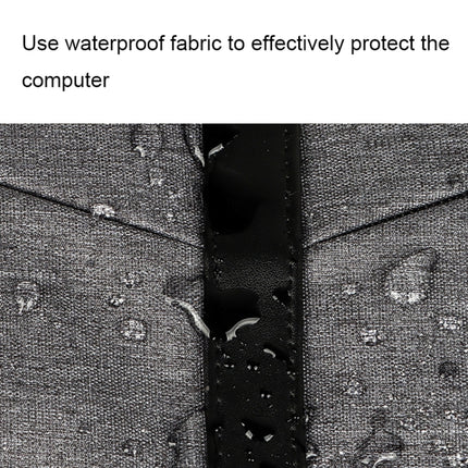 DJ04 Hidden Handle Waterproof Laptop Bag, Size: 14.1-15.4 inches(Grey)-garmade.com