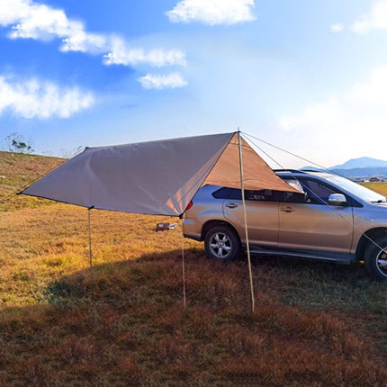 Outdoor Picnic Camping Tent On The Side Of The Car Vehicle Rain-proof Sunshade Canopy 300x150cm(Khaki)-garmade.com