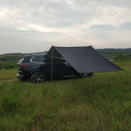 Outdoor Picnic Camping Tent On The Side Of The Car Vehicle Rain-proof Sunshade Canopy 300x150cm(Black)-garmade.com