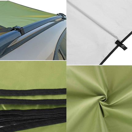 Outdoor Picnic Camping Tent On The Side Of The Car Vehicle Rain-proof Sunshade Canopy 300x150cm(Black)-garmade.com