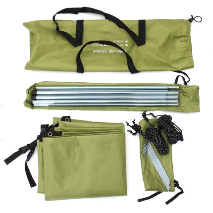 Outdoor Picnic Camping Tent On The Side Of The Car Vehicle Rain-proof Sunshade Canopy 300x150cm(Green)-garmade.com